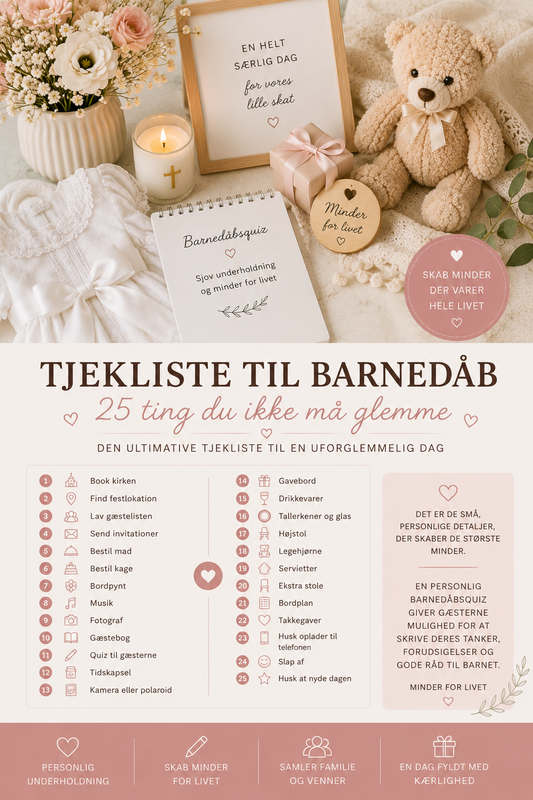 25 ting du ikke må glemme til barnedåben – den ultimative tjekliste