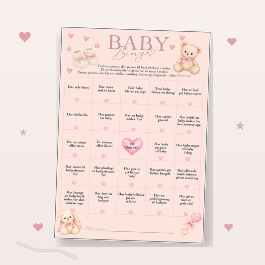 Baby bingo - babyshower leg