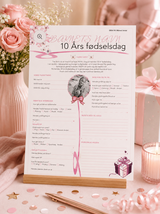 Quiz 10 Års fødselsdag pige
