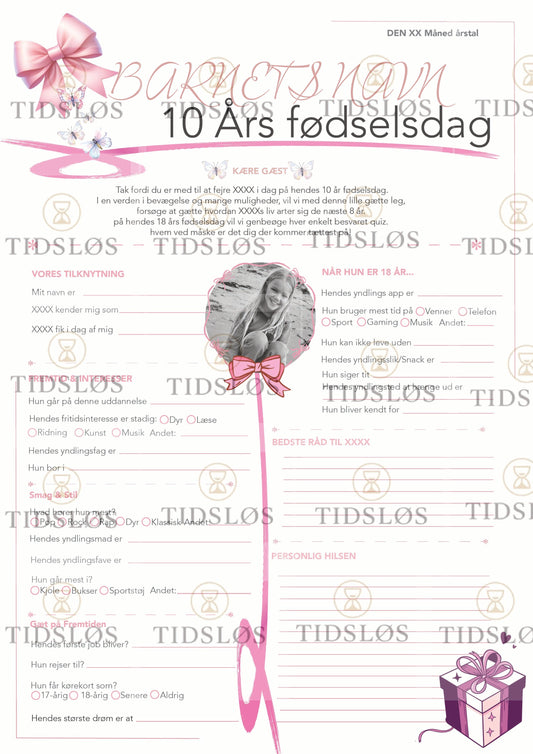 Quiz 10 Års fødselsdag pige